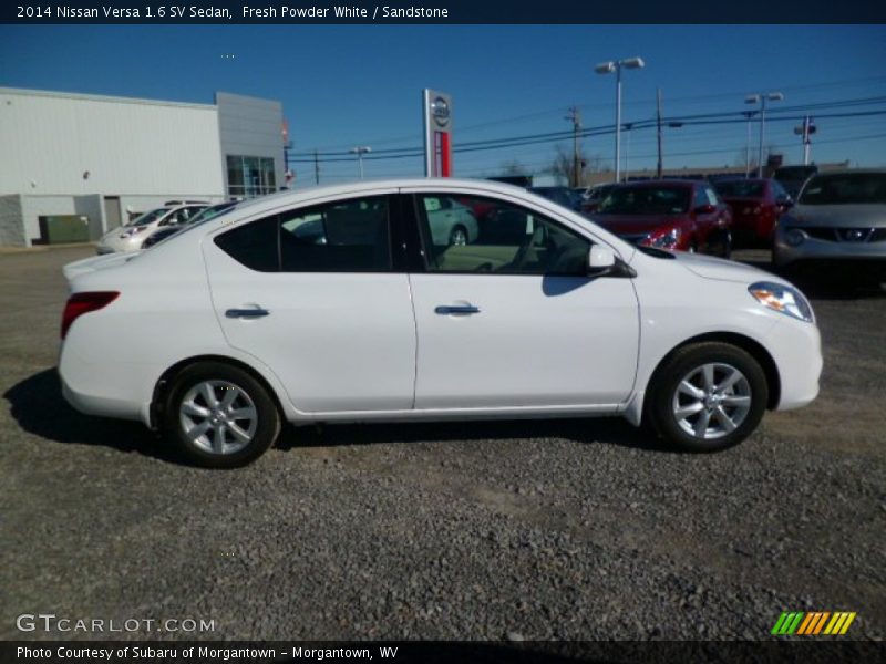 Fresh Powder White / Sandstone 2014 Nissan Versa 1.6 SV Sedan