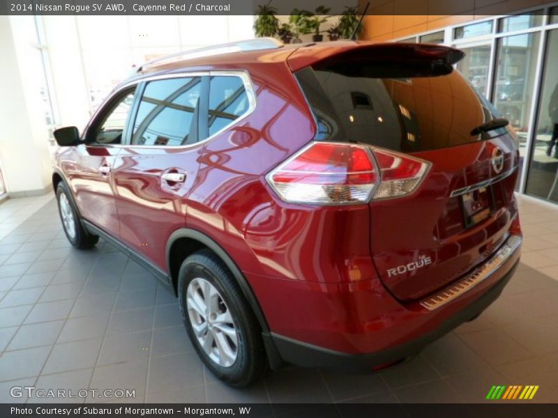 Cayenne Red / Charcoal 2014 Nissan Rogue SV AWD