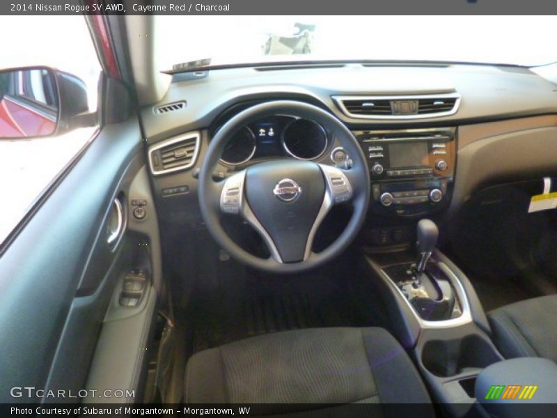 Cayenne Red / Charcoal 2014 Nissan Rogue SV AWD