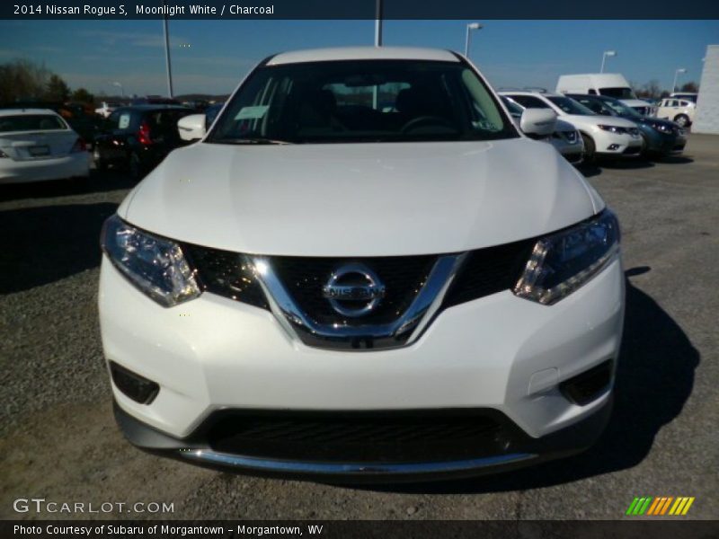 Moonlight White / Charcoal 2014 Nissan Rogue S