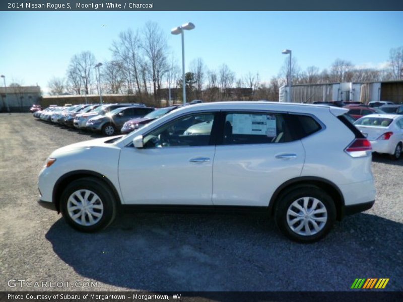 Moonlight White / Charcoal 2014 Nissan Rogue S