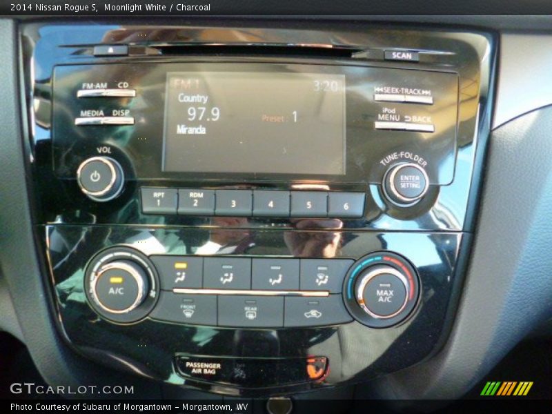 Moonlight White / Charcoal 2014 Nissan Rogue S