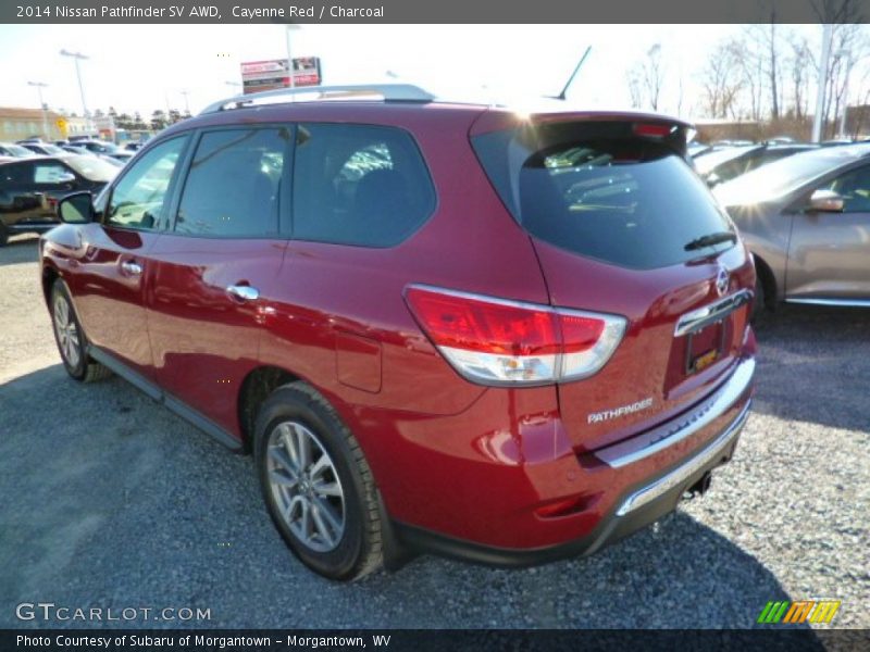 Cayenne Red / Charcoal 2014 Nissan Pathfinder SV AWD