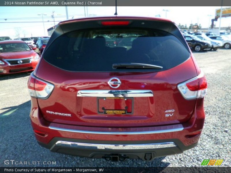 Cayenne Red / Charcoal 2014 Nissan Pathfinder SV AWD
