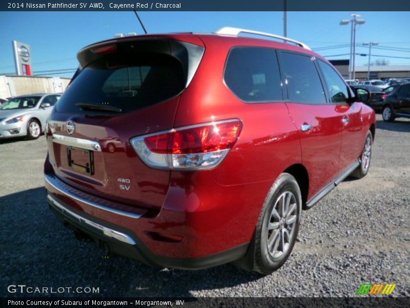 Cayenne Red / Charcoal 2014 Nissan Pathfinder SV AWD