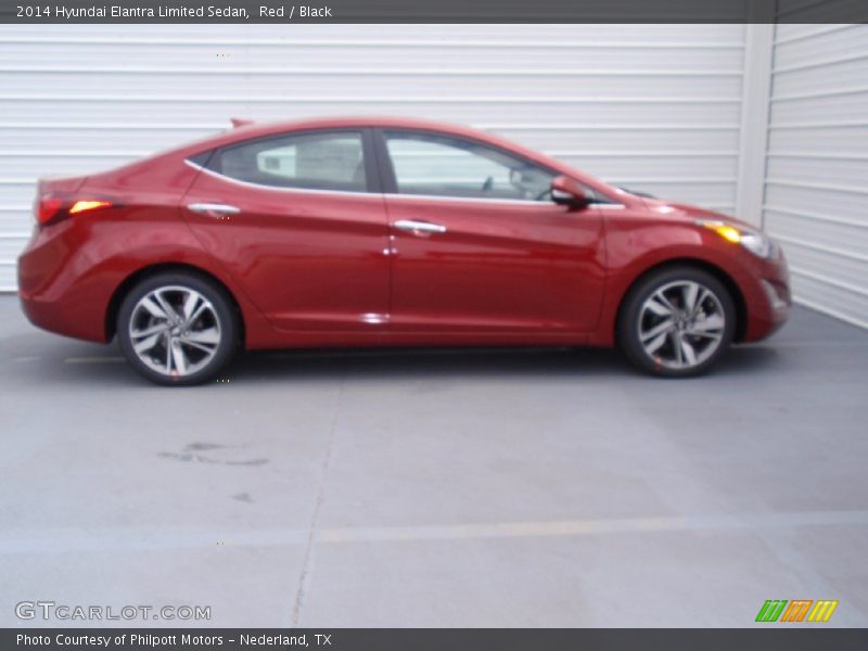 Red / Black 2014 Hyundai Elantra Limited Sedan