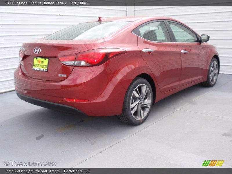 Red / Black 2014 Hyundai Elantra Limited Sedan
