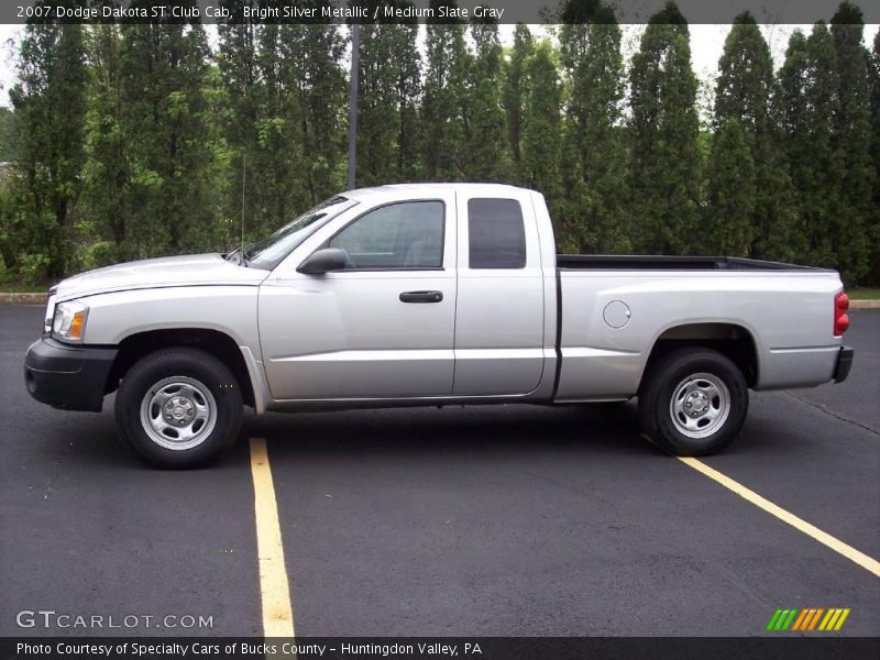 Bright Silver Metallic / Medium Slate Gray 2007 Dodge Dakota ST Club Cab