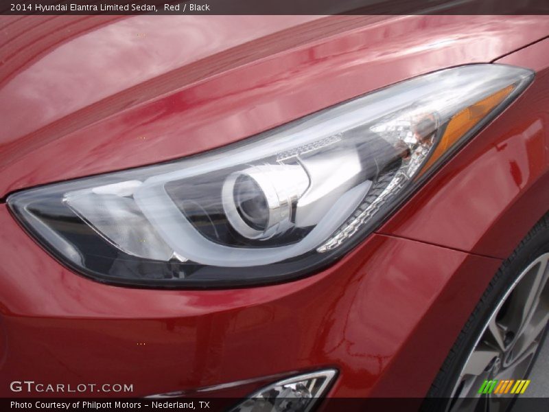 Red / Black 2014 Hyundai Elantra Limited Sedan