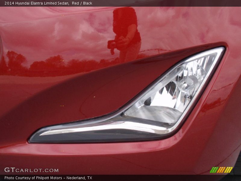 Red / Black 2014 Hyundai Elantra Limited Sedan