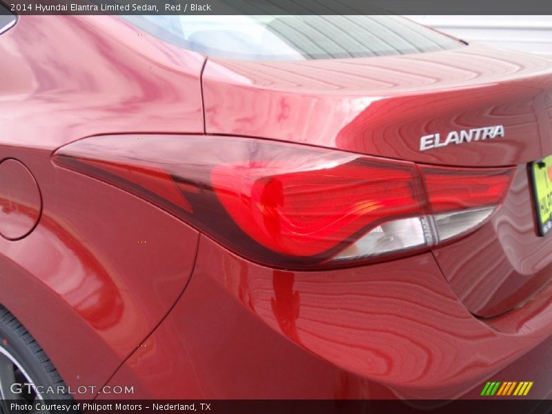 Red / Black 2014 Hyundai Elantra Limited Sedan