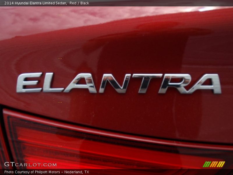 Red / Black 2014 Hyundai Elantra Limited Sedan