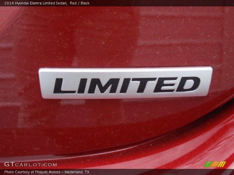 Red / Black 2014 Hyundai Elantra Limited Sedan