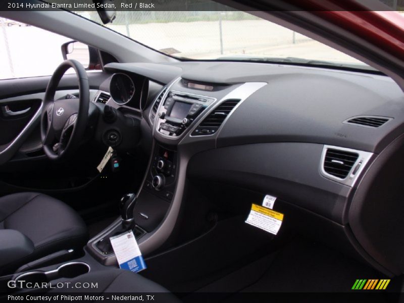 Red / Black 2014 Hyundai Elantra Limited Sedan