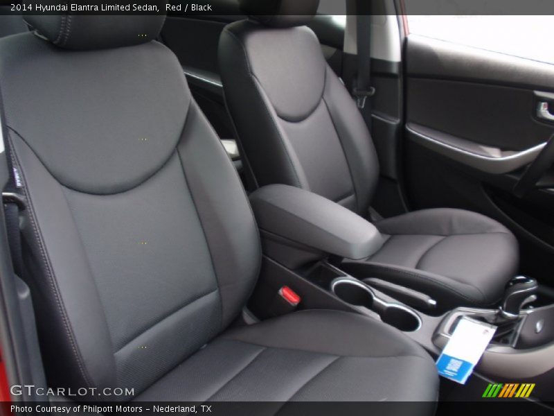 Red / Black 2014 Hyundai Elantra Limited Sedan