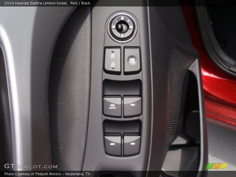 Red / Black 2014 Hyundai Elantra Limited Sedan