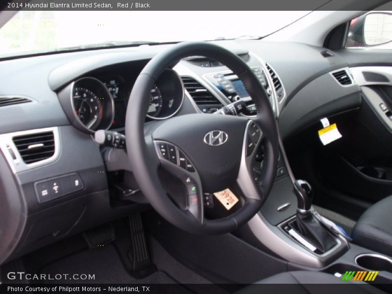 Red / Black 2014 Hyundai Elantra Limited Sedan