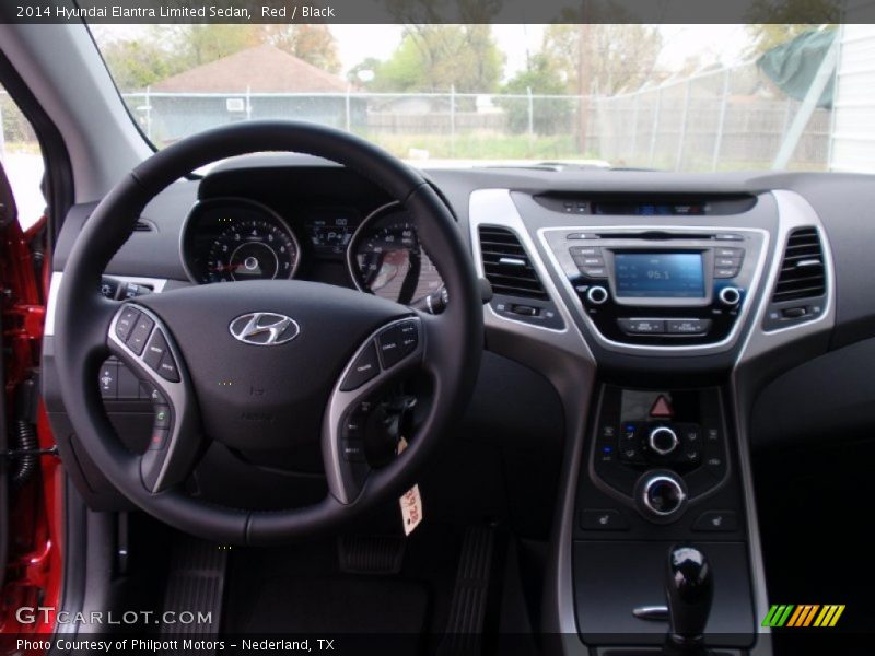 Red / Black 2014 Hyundai Elantra Limited Sedan