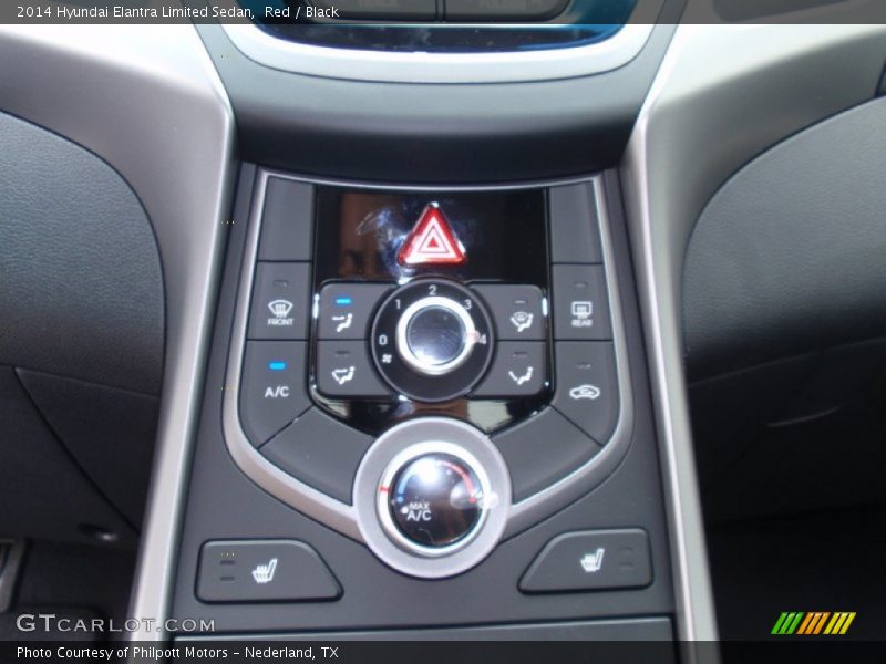 Red / Black 2014 Hyundai Elantra Limited Sedan