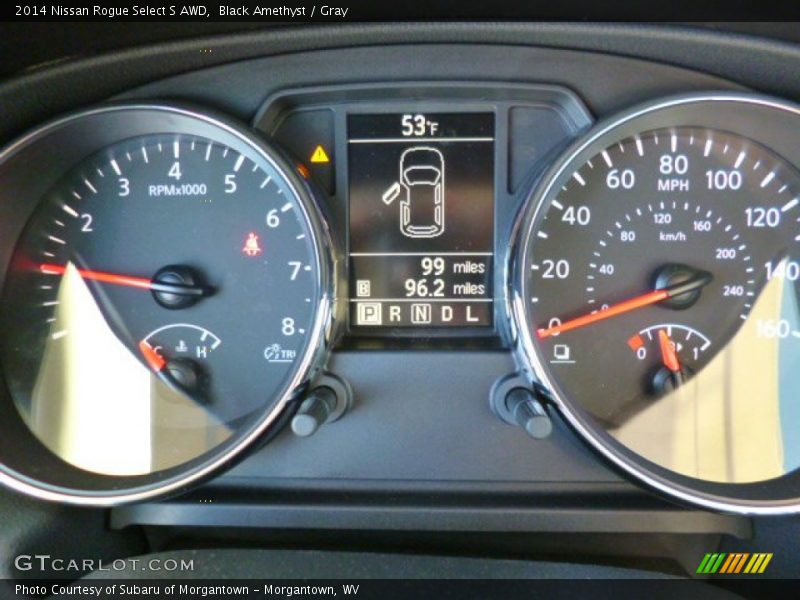 Black Amethyst / Gray 2014 Nissan Rogue Select S AWD