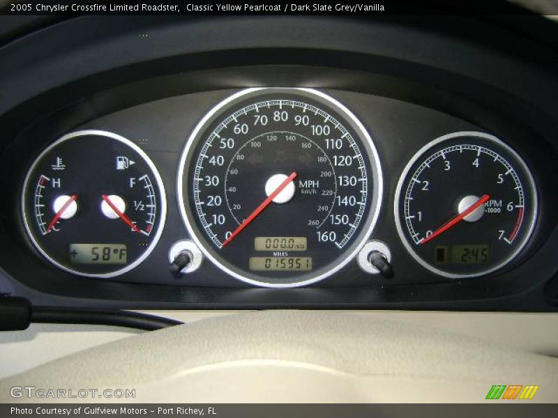Classic Yellow Pearlcoat / Dark Slate Grey/Vanilla 2005 Chrysler Crossfire Limited Roadster