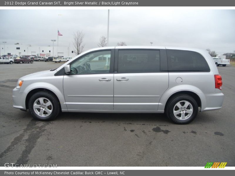 Bright Silver Metallic / Black/Light Graystone 2012 Dodge Grand Caravan SXT