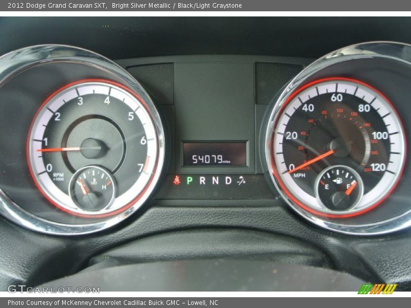 Bright Silver Metallic / Black/Light Graystone 2012 Dodge Grand Caravan SXT