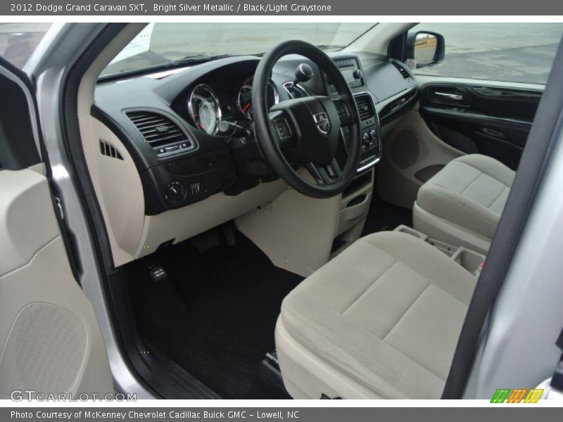 Bright Silver Metallic / Black/Light Graystone 2012 Dodge Grand Caravan SXT