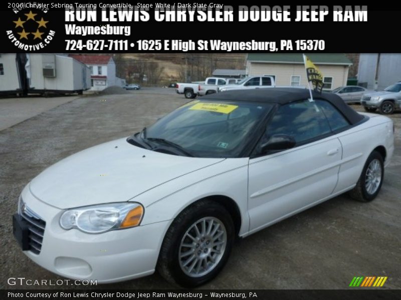 Stone White / Dark Slate Gray 2006 Chrysler Sebring Touring Convertible