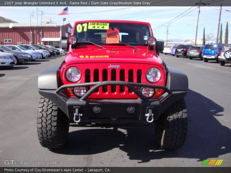 Flame Red / Dark Slate Gray/Medium Slate Gray 2007 Jeep Wrangler Unlimited X 4x4
