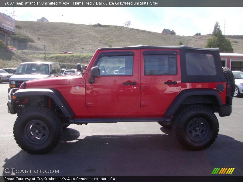 Flame Red / Dark Slate Gray/Medium Slate Gray 2007 Jeep Wrangler Unlimited X 4x4