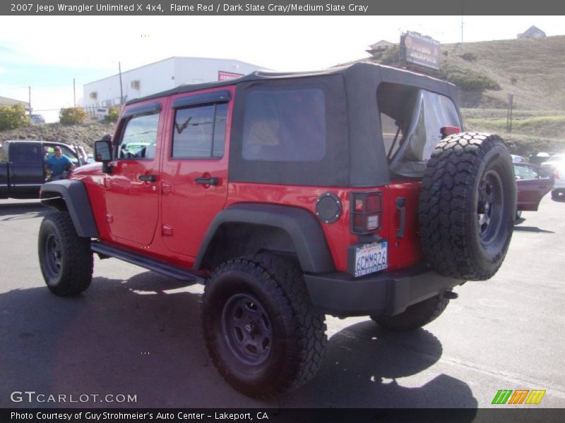 Flame Red / Dark Slate Gray/Medium Slate Gray 2007 Jeep Wrangler Unlimited X 4x4