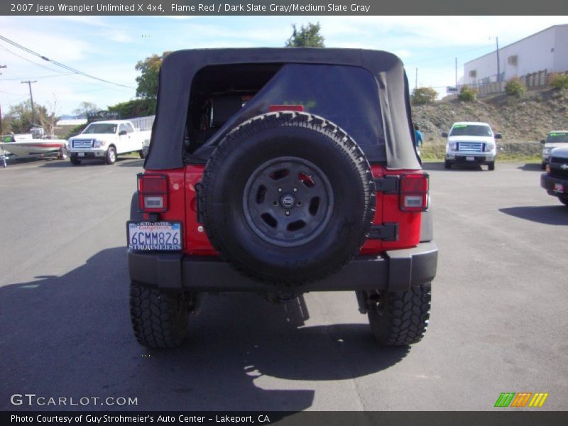 Flame Red / Dark Slate Gray/Medium Slate Gray 2007 Jeep Wrangler Unlimited X 4x4