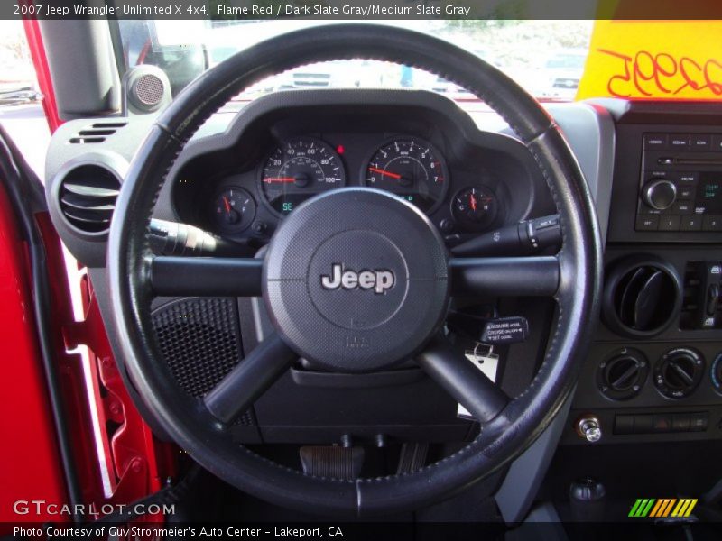 Flame Red / Dark Slate Gray/Medium Slate Gray 2007 Jeep Wrangler Unlimited X 4x4