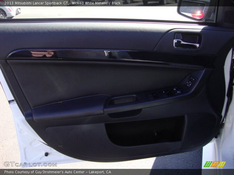 Wicked White Metallic / Black 2013 Mitsubishi Lancer Sportback GT