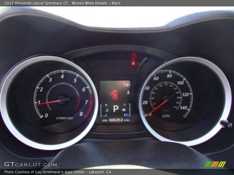 Wicked White Metallic / Black 2013 Mitsubishi Lancer Sportback GT