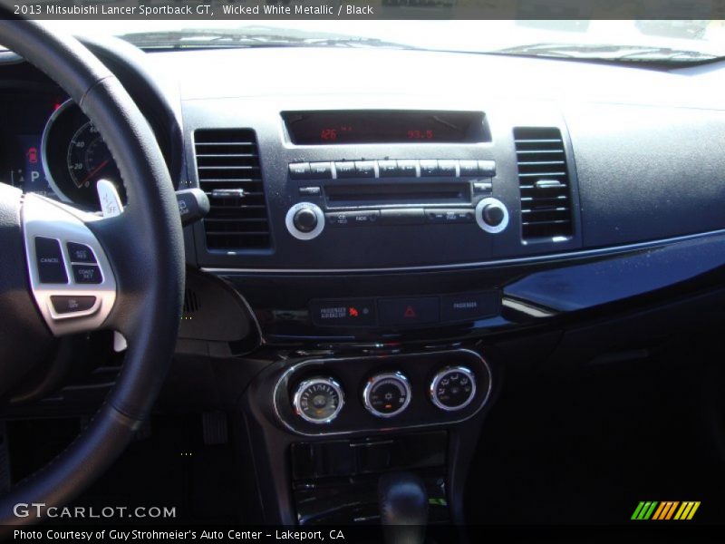 Wicked White Metallic / Black 2013 Mitsubishi Lancer Sportback GT