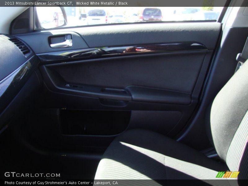 Wicked White Metallic / Black 2013 Mitsubishi Lancer Sportback GT