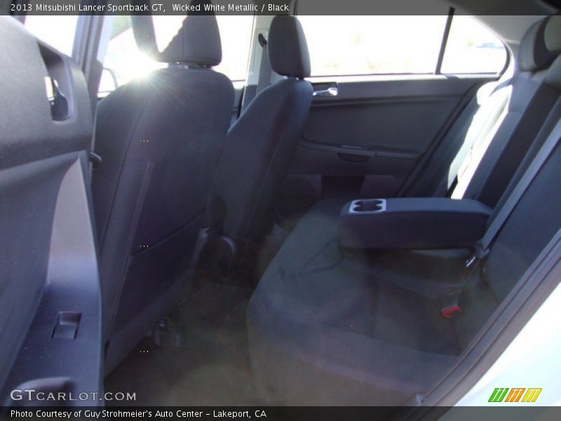 Wicked White Metallic / Black 2013 Mitsubishi Lancer Sportback GT