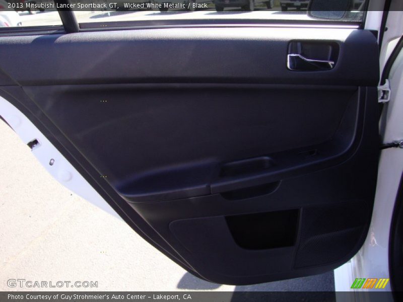 Wicked White Metallic / Black 2013 Mitsubishi Lancer Sportback GT