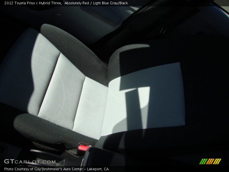 Absolutely Red / Light Blue Gray/Black 2012 Toyota Prius c Hybrid Three