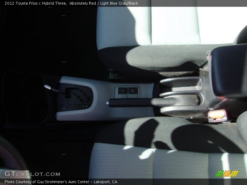 Absolutely Red / Light Blue Gray/Black 2012 Toyota Prius c Hybrid Three