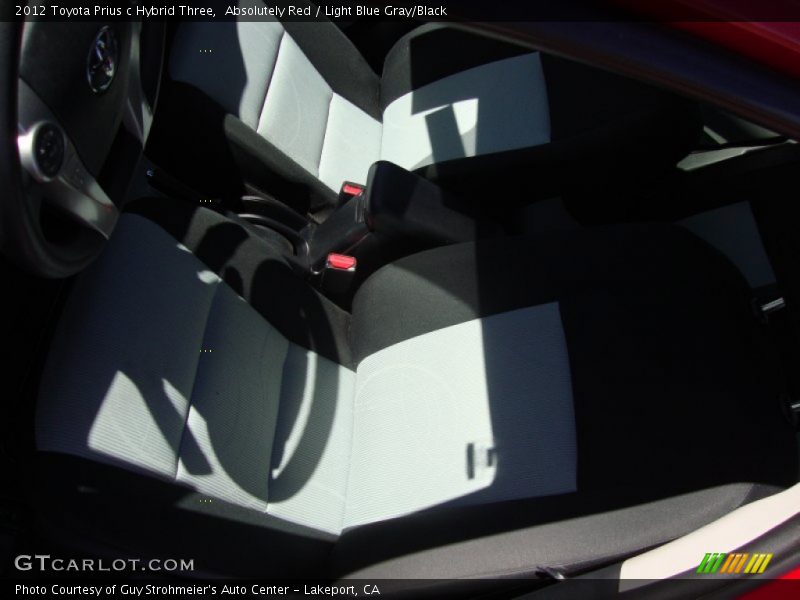 Absolutely Red / Light Blue Gray/Black 2012 Toyota Prius c Hybrid Three