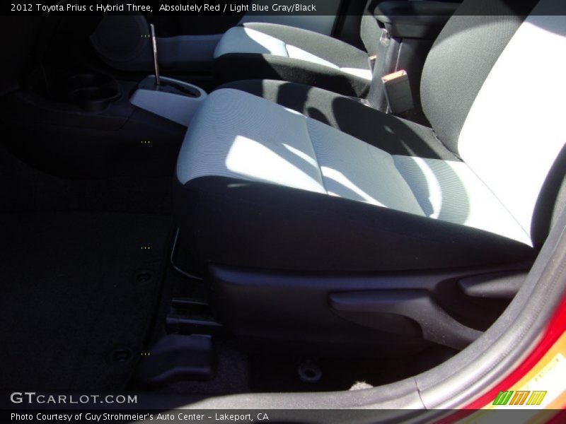 Absolutely Red / Light Blue Gray/Black 2012 Toyota Prius c Hybrid Three