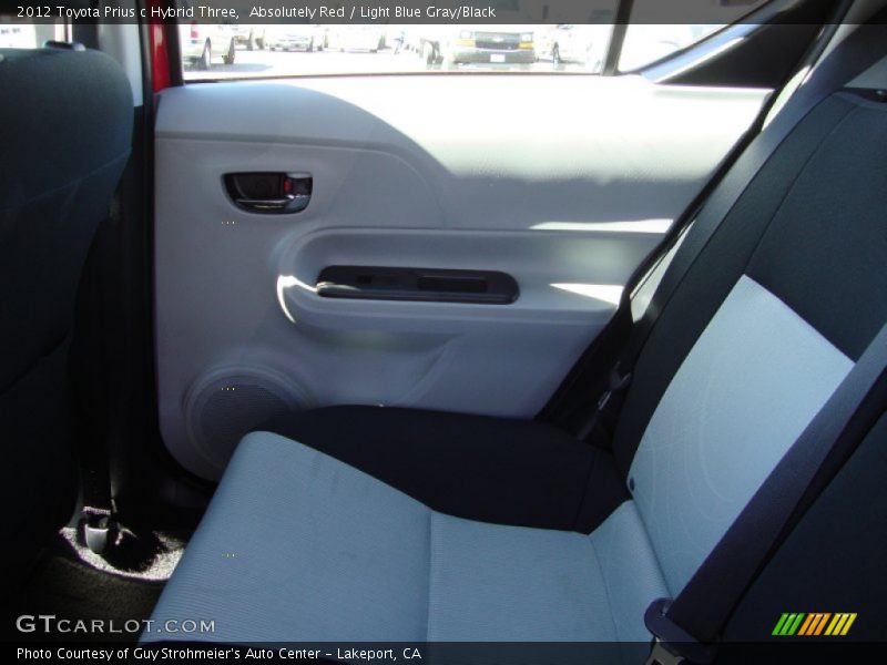 Absolutely Red / Light Blue Gray/Black 2012 Toyota Prius c Hybrid Three