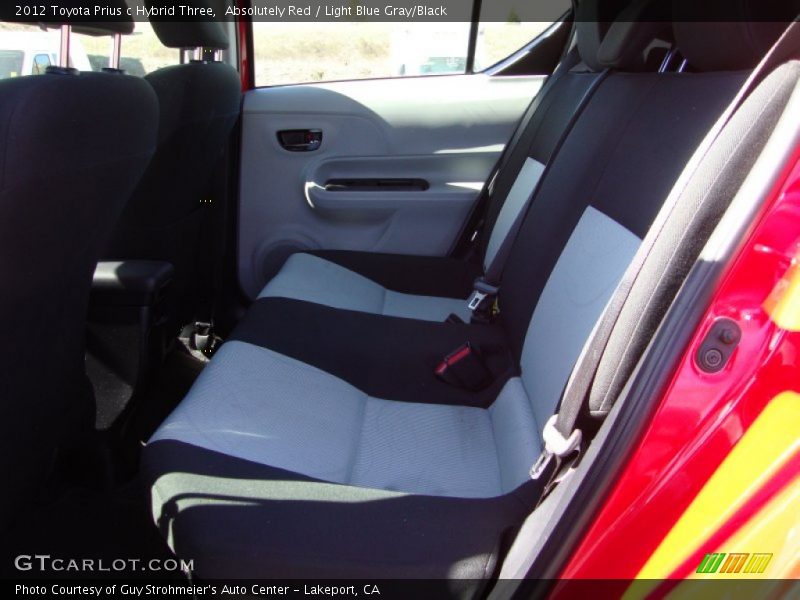 Absolutely Red / Light Blue Gray/Black 2012 Toyota Prius c Hybrid Three