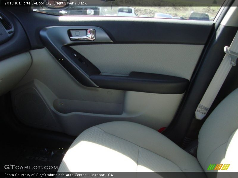 Bright Silver / Black 2013 Kia Forte 5-Door EX