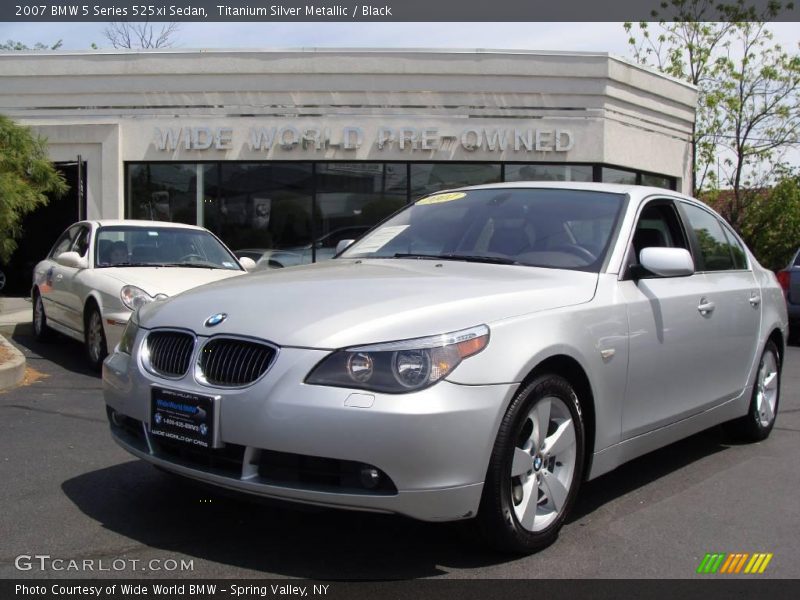 Titanium Silver Metallic / Black 2007 BMW 5 Series 525xi Sedan