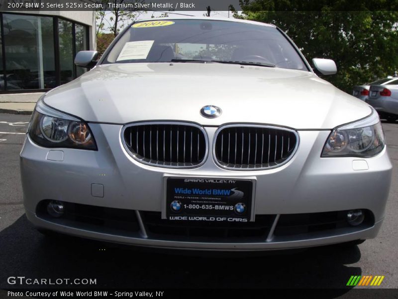 Titanium Silver Metallic / Black 2007 BMW 5 Series 525xi Sedan