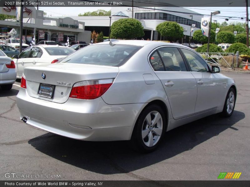 Titanium Silver Metallic / Black 2007 BMW 5 Series 525xi Sedan